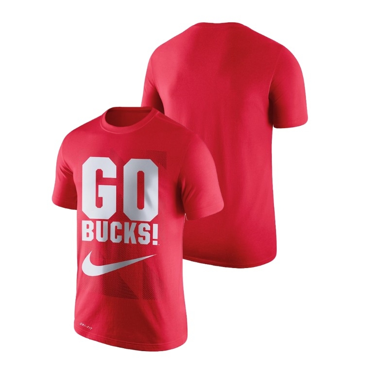 Ohio State Buckeyes Men's NCAA Scarlet Team Logo Legend Franchise Performance Nike College Football T-Shirt RNN3749LK